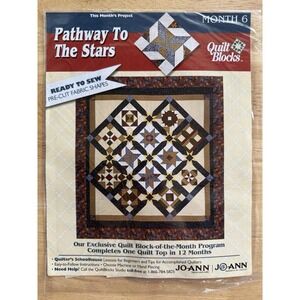 Joann 2001 Pathway To The Stars Quilt Block Kit Month 6 SHOOTING STAR